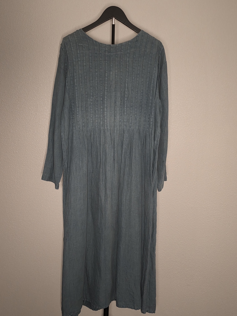 Kiko Comfortable Clothing Pleated Maxi Dress Green Medium